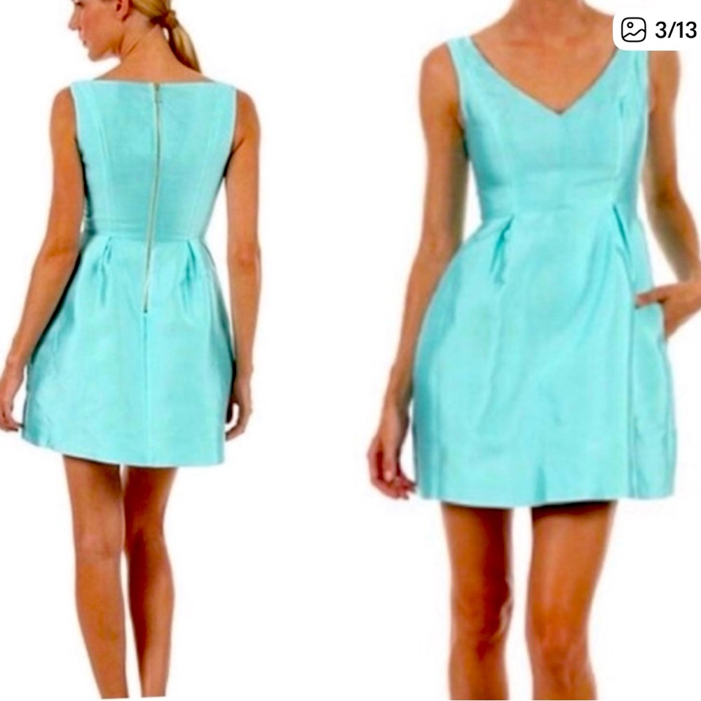 Breakfast at Tiffany’s in this Kate Spade Tiffany blue silk - Picture 3 of 11